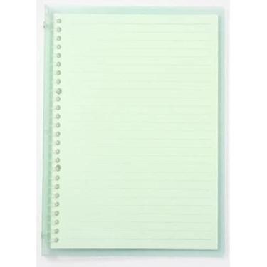 Imagem de Journal A5 B5 20 furos de folhas soltas refil de caderno 60 folhas espiral índice de papel dentro da página grade de pontos em branco Connell papelaria caderno (cor: verde com capa, tamanho: B5 26