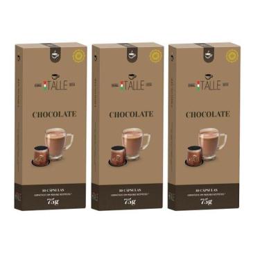 Imagem de Chocolate Cápsulas Compatíveis Nespresso  Café Italle 3 Caixas