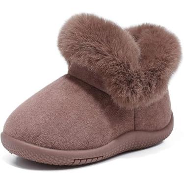 Imagem de Bota de inverno tênis de inverno para meninos e meninas (infantil), Taupe, 5 Toddler
