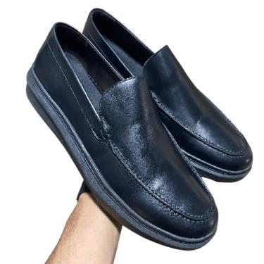 Imagem de Turunelli Calçados Masculino Derby Konna All Black, Sapato Social, Preto, Tamanho 46, Couro Bovino, Cadarço Encerado, Palmilha em Gel