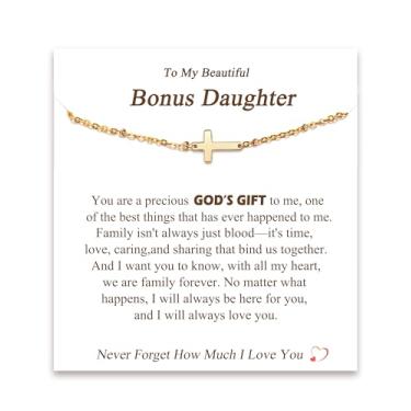 Imagem de Tarsus Pulseira de cruz para mulheres, presentes cristãos para mulheres, presentes religiosos, pulseira de cruz delicada, ajustável, Páscoa, dia das mães, Natal, aniversário, average, Aço inoxidável