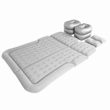 Imagem de Colchão de Ar para Carro, Veículo Inflável, Engrossado, Cama de Viagem, Almofada de Dormir, Acessório de Acampamento (Cinza)