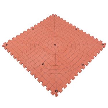 Imagem de Asixxsix Tapetes de Bloqueio, 9 Peças de Placas de Espuma Intertravadas Extra Grossas Com Linhas de Grade para Projetos de tricô e crochê, Tapetes de Bloqueio de tricô Vermelho Tijolo