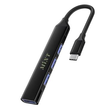 Imagem de MINT Hub USB-C Adaptador compacto de 4 portas – 1 USB 3.0 de alta velocidade + 3 USB 2.0, divisor portátil ultrafino para laptop, MacBook, PC