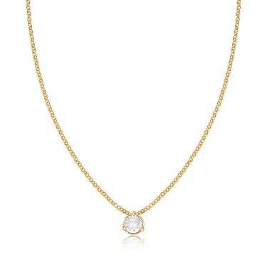 Imagem de Colar Ponto De Luz De Zircônia Revestido Em Ouro