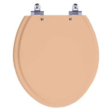 Imagem de Assento Sanitário Laqueado Soft Close Azalea Pessego 73 Para Vaso Celite