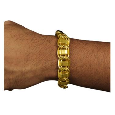 Imagem de Pulseira 15mm Dubai De Moeda Antiga Nao Descasca