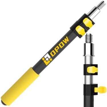 Imagem de Bastão de extensão telescópica de 5 a 90 cm, haste telescópica multiuso longa com ponta de metal universal torcida, leve, mas resistente, extensível para limpeza de alta casa, poeira e pintura