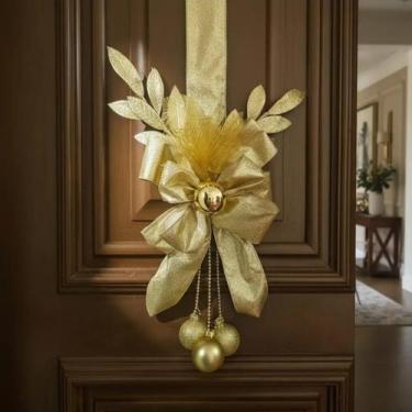 Imagem de Escapulário De Porta Iluminado Natalino 2M Guirlanda Dourado - Amor Li