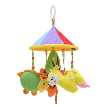 Imagem de KUIDAMOS Brinquedo de Suspensão de Pelúcia Animal Móvel Bonito para Berço de bebê, Brinquedo Educacional de Carrinho de bebê para Desenvolvimento de Habilidades Motoras Finas, Pelúcia Premium