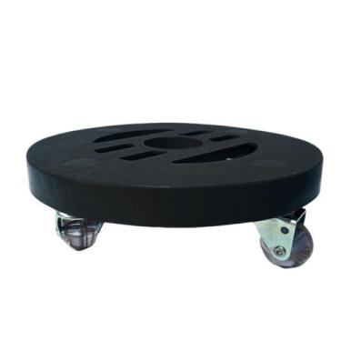 Imagem de Suporte Para Vaso de Planta Redondo com Rodinhas de Gel 24cm - NEWTEC,