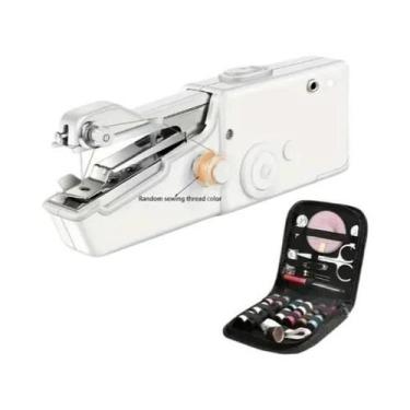 Imagem de Mini máquina de costura portátil, rápida, portátil, adequada para casa