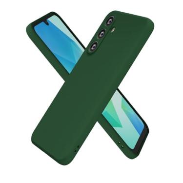 Imagem de oakxco Capa de silicone para Samsung Galaxy A16 5G, ultrafina e fina para mulheres e meninas, cor lisa lisa minimalista estética fofa design feminino, gel de borracha macia TPU com capa para câmera