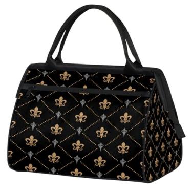 Imagem de Bolsa pequena para o fim de semana para mulheres, homens, flores, girassol, papoula, retrô, dobrável, bolsa de viagem, Cor: 15, 15.2*8.3*11.6 inch, Moderno