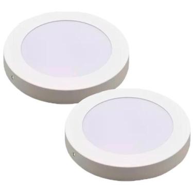 Imagem de Kit 2 Luminária Plafon Led Redondo Sobrepor 24W 6500K - Noll - Noll Le