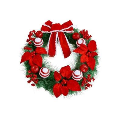 Imagem de Guirlanda Natalina Decorada de Luxo 32cm - Enfeite de Natal Completo para Porta e Decoração(GUI006)