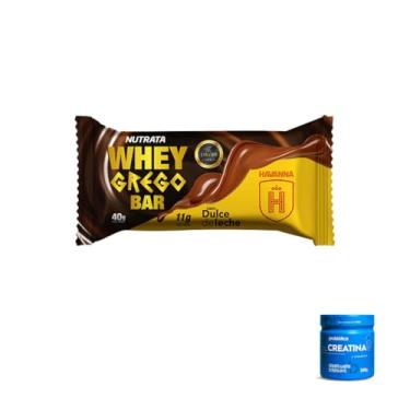 Imagem de Kit Whey Grego Bar Doce Leite Havanna + Creatina Pura Monohidratada 300g