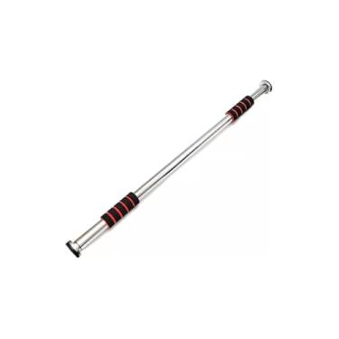 Imagem de Barra de Exercícios para Portas, Tubo de Aço com Espuma EVA, 62cm, Sistema de Pressão para Fixação Adaptável, Suporta 100kg, para Exercícios de Bíceps, Tríceps, Peito, Costas e Abdômen