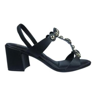 Imagem de Sandália Feminina Salto Bloco Via Uno 858023-Feminino