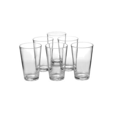 Imagem de Conjunto 6 Copos de Vidro Lake, 300ml, Transparente, 11cm Altura x 7,8cm Diâmetro