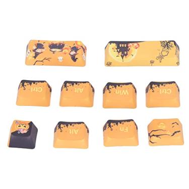 Imagem de SUNGOOYUE Teclas PBT Com Tema de Halloween, Teclas de Teclado Mecânico Personalizadas Com 10 Pacotes, Compatíveis Com Teclados de 61/87/104/108 Bits, Design de Sublimação Térmica