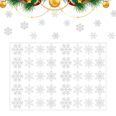 Imagem de Autocolantes de Flocos de Neve para Janela | Decoração de Natal Estática | Decalques Decorativos Festivos para Janelas | Para Casa Sala Quarto Estudo Berçário Portas de Vidro Loja