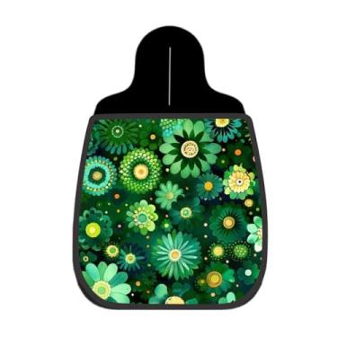 Imagem de Lixeira De Carro Organizador Lixinhocar Estampa Floral Tons de Verde