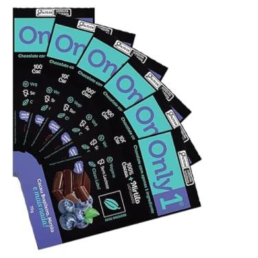 Imagem de Kit 6X: Chocolate 100% Cacau com Mirtilo Sem Lactose Vegano (Only1) Only4 70G