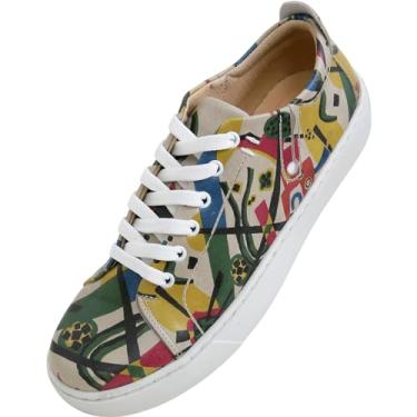 Imagem de DOGO Tênis feminino de couro vegano, feito à mão e exclusivo, Beauty in Chaos, 36