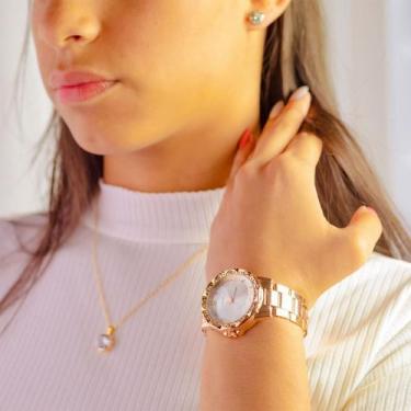 Imagem de Relógio Feminino Rose Barato + Caixa e Garantia - Quartz