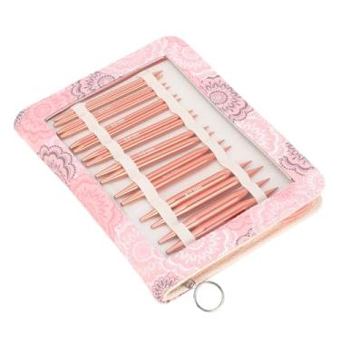 Imagem de Akozon Conjunto de Agulhas de tricô Circulares Intercambiáveis ​​- 13 Tamanhos de Agulhas de crochê de óxido de Alumínio Com Cabos Flexíveis e Maleta de Transporte para Projetos de tricô