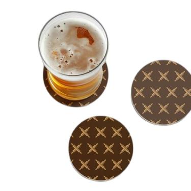 Imagem de Porta Copos Com Ilustração Personalizada Set Fundo de Bolo de Padaria - Tamanho 10.5x10.5 cm