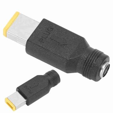 Imagem de Generic Adaptador de Alimentação para Laptop Conversor Compacto para Thinkpad Ultrabook X230S/S3/S5/X1/E431, Cabeça Adaptadora Fácil de Usar para Notebook, 2 Unidades Em Preto