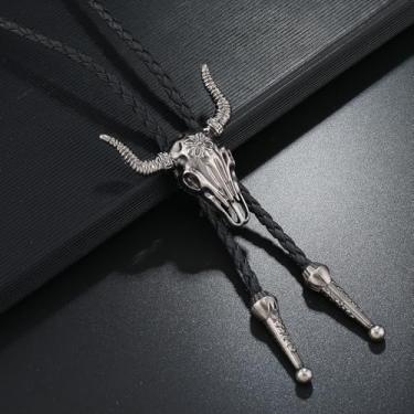 Imagem de Conjunto de colares ocidentais para mulheres, gravata bolo, gargantilha, caubói, boho, bronze, cabeça de touro, design de pingente, colar tribal do sudoeste, acessórios de joias ajustáveis, One Size