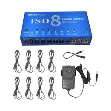 Imagem de Fonte De Alimentação Para Pedais De Guitarra Com 8 Saídas Mosky ISO-8 