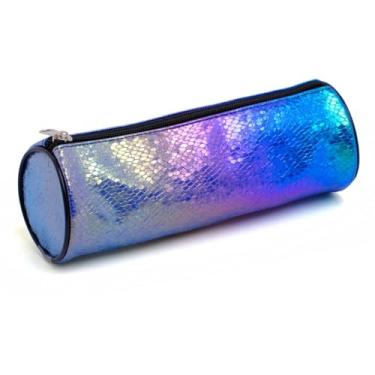 Imagem de Estojo Escolar KIT Night – Redondo, Cores Sortidas, Compartimento Único e Zíper Reforçado - Ideal para Canetas, Lapis e Acessorios Escolares