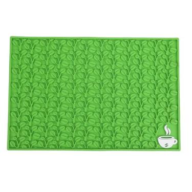 Imagem de ASHATA Tapete Antiderrapante para Bar de café, Tapete de Cozinha Antiderrapante à Prova D'água de Silicone Macio Com Absorção de Choque, para Máquina de café Expresso, Mantendo a