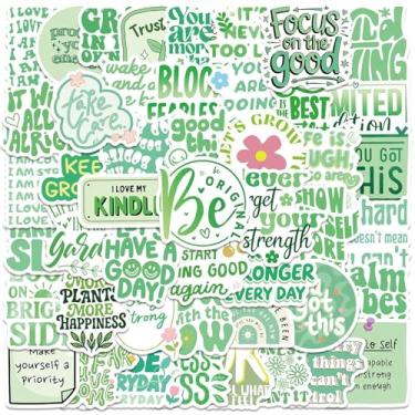 Imagem de Adesivos de vinil à prova d'água Green Inspirational Words Boss Scout Troop Leader para garrafas de água, copos, copos, copos de diário, decalques de scrapbook (palavras inspiradoras verde)