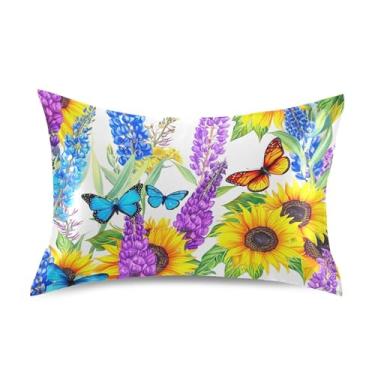 Imagem de Fronhas de cetim lindas fronhas padrão queen king capa de travesseiro de cama refrescante tamanho padrão 66 cm x 50 cm lindos arquivos de manteiga de girassol