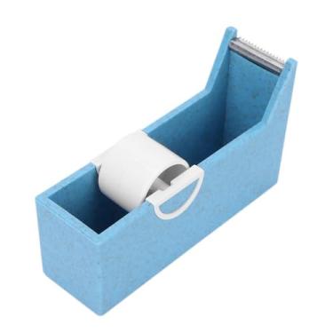 Imagem de Dispensador de fita de papel colorido para mesa, cortador de fita de extensão de cílios azul, ferramenta de corte suave para uso na mesa