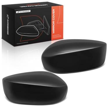 Imagem de A-Premium 2 peças de tampas de espelho retrovisor do lado do motorista e do passageiro - compatível com Honda Accord 2008 2009 2010 2011 2012 - preto liso, sem furo de seta