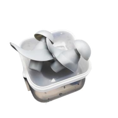 Imagem de Protetor de Ouvido para Natação Tampão Silicone Flexível Auricular Reutilizável Adulto Leve e Fácil de Transportar Adequado para a Praia e Piscina(2,Cinza)