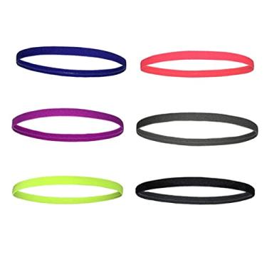 Imagem de Acouto 6pcs Antiderrapante Headbands Mulheres Homens Elástico Esporte Headbands Deslizamento Suor Absorvente Atlético Mulheres Homens Treino Não Deslizamento Roupas, Sapatos