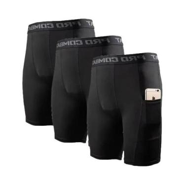 Imagem de Conjunto De 3 Cuecas Boxer Masculinas M-XXL De Secagem Rápida, Preto E