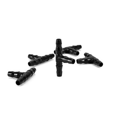 Imagem de Generic Encaixe de Mangueira Farpada de Tubo T de Irrigação por Aspersão para de Gotejamento, Conjunto de Conector Em T de Plástico 100PCS para Tubo de 4 Mm/7 Mm, Ideal para Regar Plantas Em Vasos