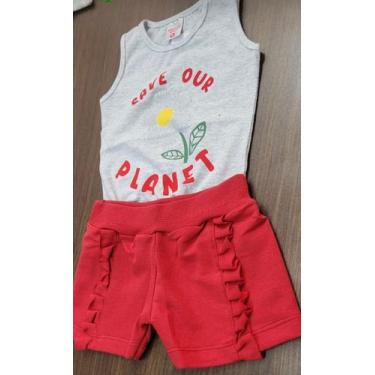 Imagem de Blusa e short regata infantil feminino baby MALY -TAMANHO M
