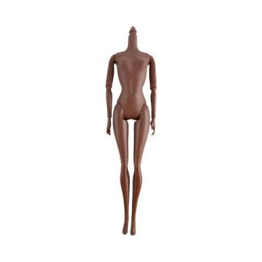Imagem de Boneca Africana De 26/27cm Com Corpo Nu E 11 Juntas Móveis, Pele Negra