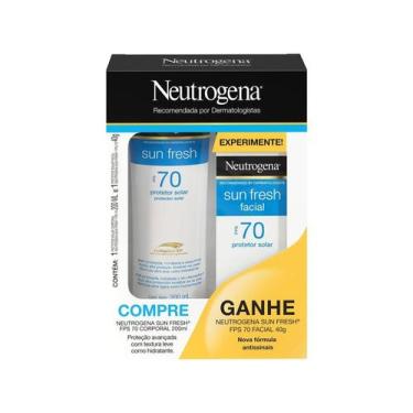 Imagem de Kit Protetor Solar Facial e Corporal Neutrogena FPS 70 - Sun Fresh