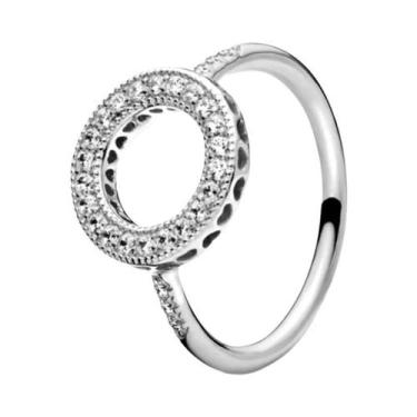 Imagem de Anel De Pedra Coração Luminosa Vermelha Em Forma De Floco De Neve Com 