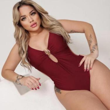 Imagem de Maiô Argola Feminino Costas Nua Novidade Moda 2025 Elegante Promoção! 